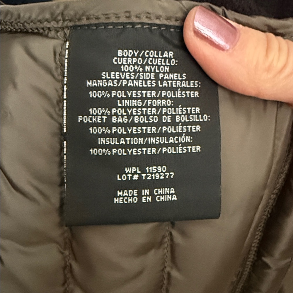 32 Degrees Heat Olive and Black Mixed Media Puffer Jacket - Picture 8 of 9